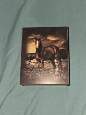Brown Horse Landscape Art Box - Home Accents